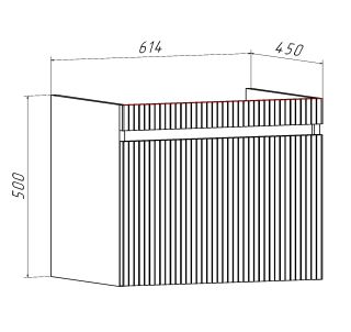 Тумба Runo Модена 65 белая под умывальник Оскар 65 (00-00002199)